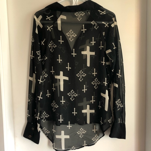 Sheer button up blouse - Picture 2 of 2